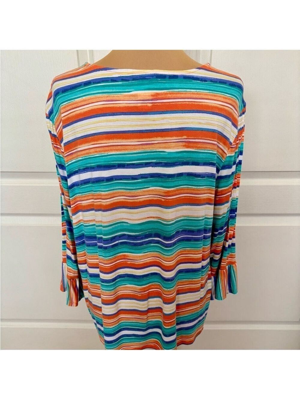 Ruby Rd Multicolor Stripe Blouse XL - Picture 6 of 10